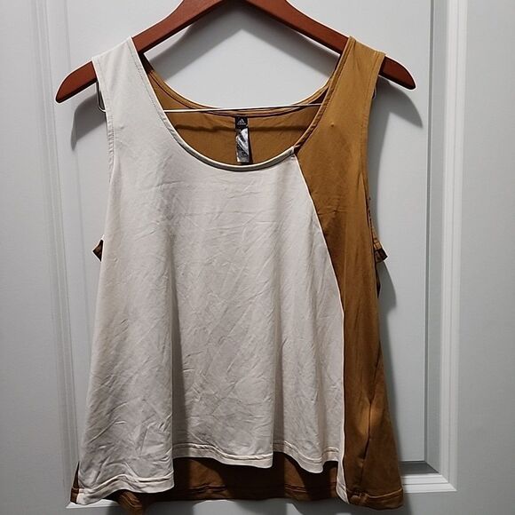 Adidas Scoop CB Tank Top Training Wonder White Womens Size M HC2224 Running - Picture 1 of 8